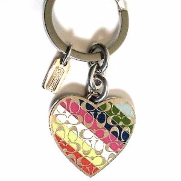 Coach Accessories - COACH Legacy Stripe Signature Key Fob